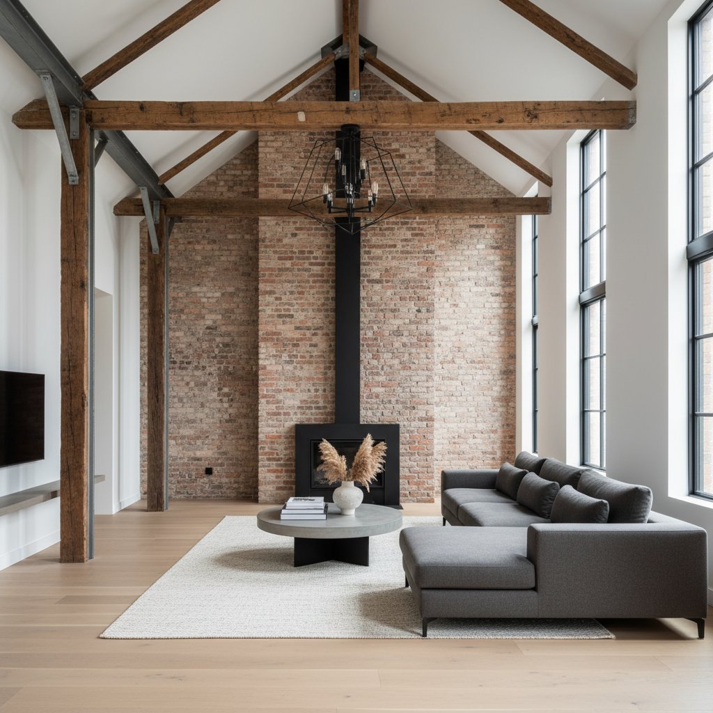 Exposed Beams and Brick: Defining Modern Home Interiors | doricsouth ...